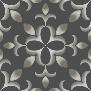 Dark Floral Tile