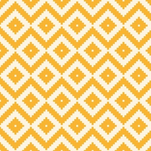 Abstract geometric  ethnic design, yellow