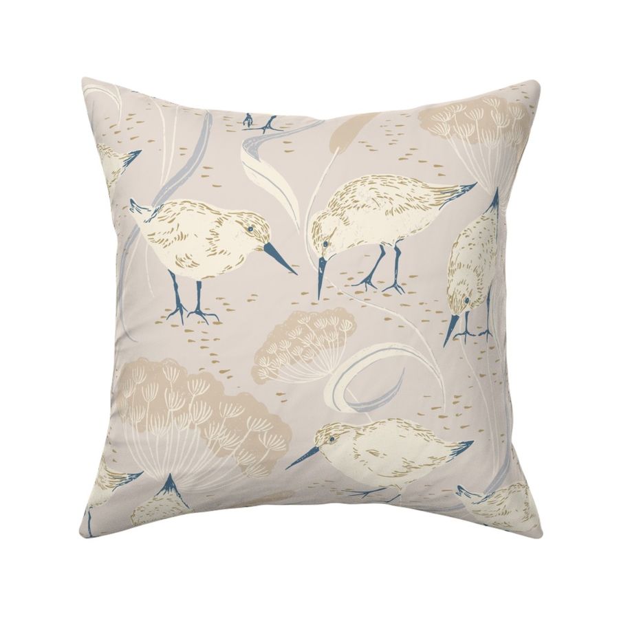 coastal chic - sandpiper and cats tail neutral beige