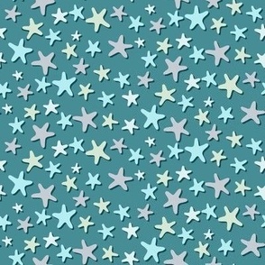 Starfish on Teal - large scale
