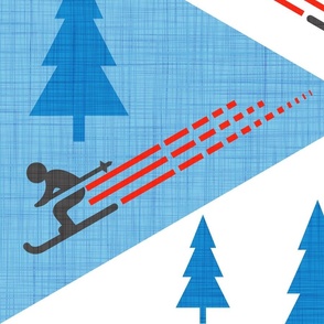 downhill skiers wallpaper scale