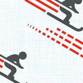 speedy skiers wallpaper scale