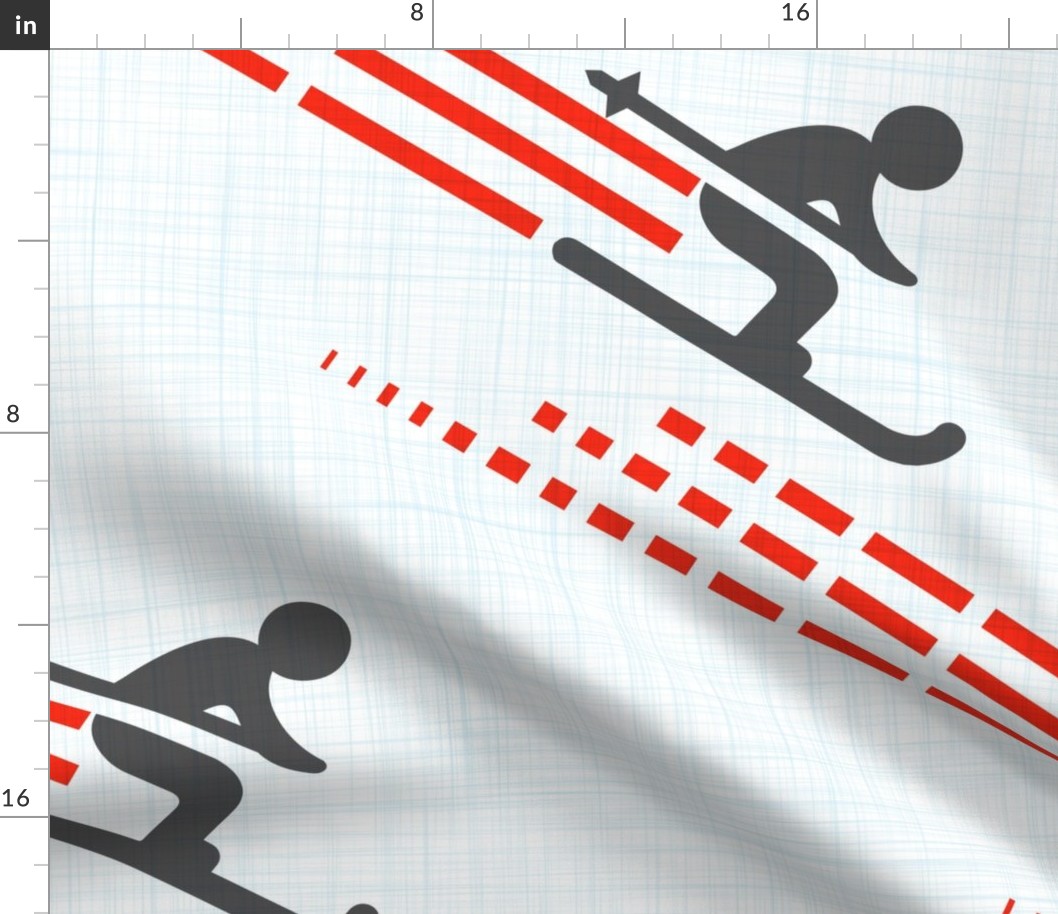 speedy skiers wallpaper scale