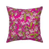 Dogwood - Fabric repeat - hot pink