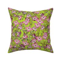 Dogwood - Fabric repeat - lime