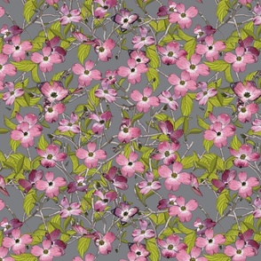 Dogwood - Fabric repeat - grey