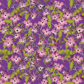 Dogwood - Fabric repeat - rich purple