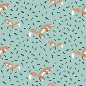 Friendly Forest Foxes - "Fox Frolic" Color A (Medium)