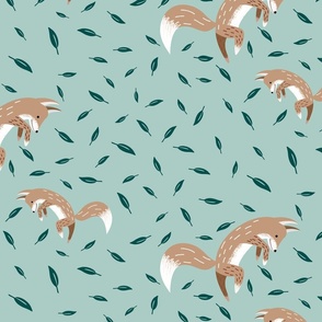 Friendly Forest Foxes - "Fox Frolic" Color A (Large)