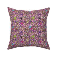 Dogwood decorations - Fabric repeat - rich purple - small