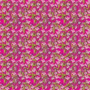 Dogwood - Fabric repeat - hot pink - small