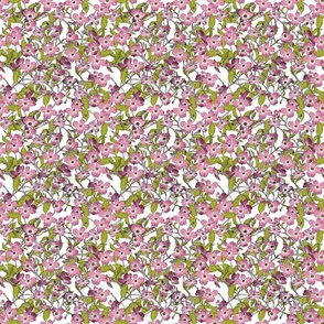 Dogwood - Fabric repeat - white - small