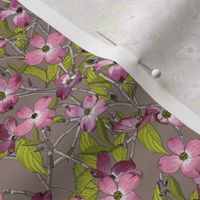 Dogwood - Fabric repeat - soil - small