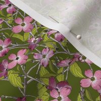 Dogwood - Fabric repeat - rich green - small
