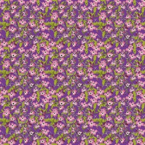 Dogwood - Fabric repeat - rich purple - small