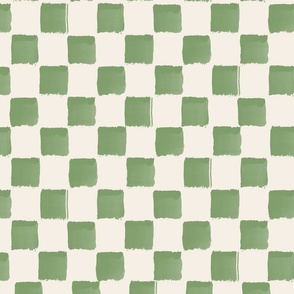 Painted Checkerboard Green
