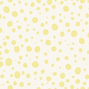 polka dots pastel yellow on cream