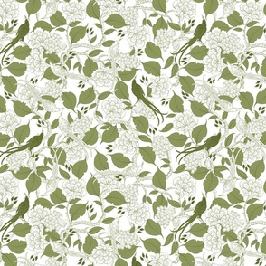 French Country Garden Green Medium scale 12''