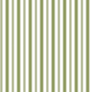 French Country Wide Stripes Green Small Scale 9''