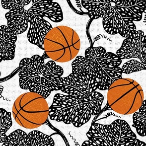 basketball pumpkin (vintage sportswear court sports)