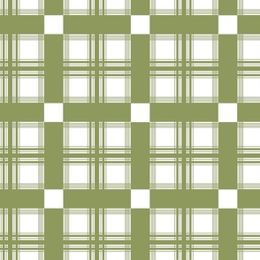 French Country Green Checks  Large Scale 24''