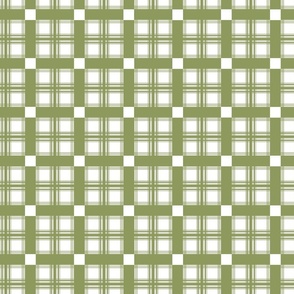 French Country Green Checks  Medium Scale 12''