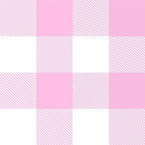 LG. Light Pink Gingham Checks Plaid BarbieCore 