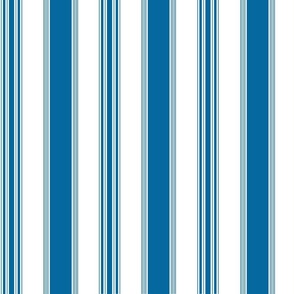 French Country Blue Wide Stripes Large Scale 24''