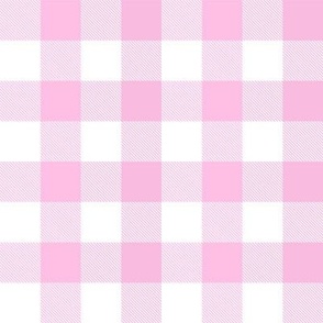 Med. Light Pink Gingham Checks Plaid Barbiecore 