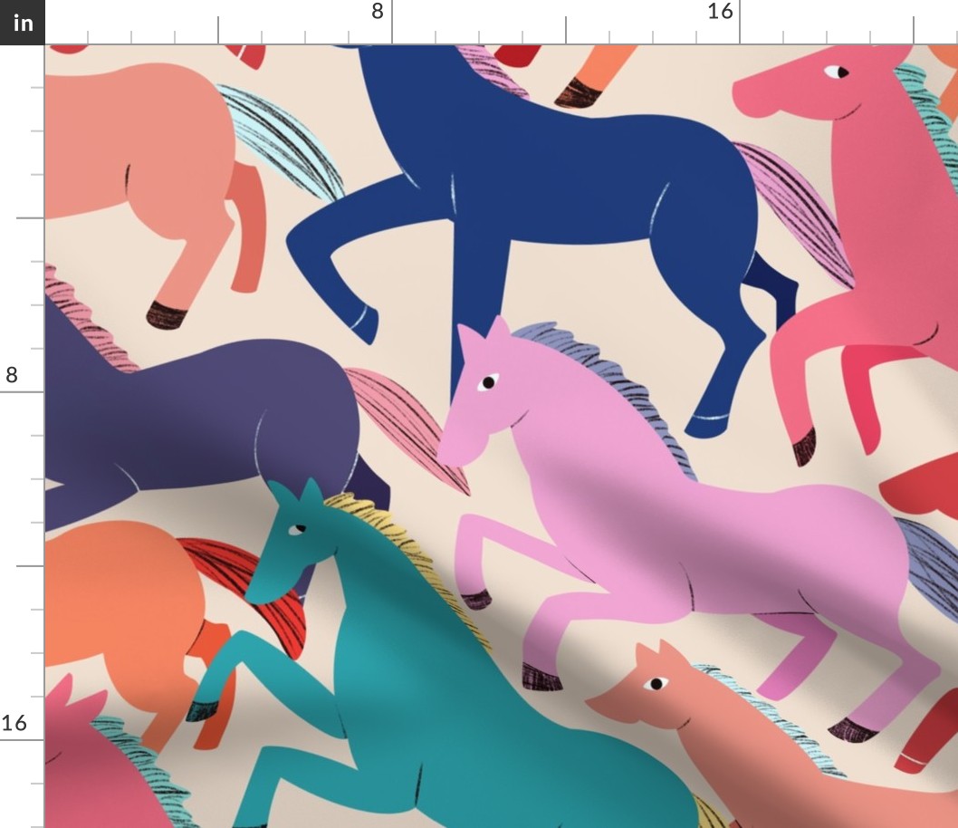 Wild and Wildly Colorful Horses