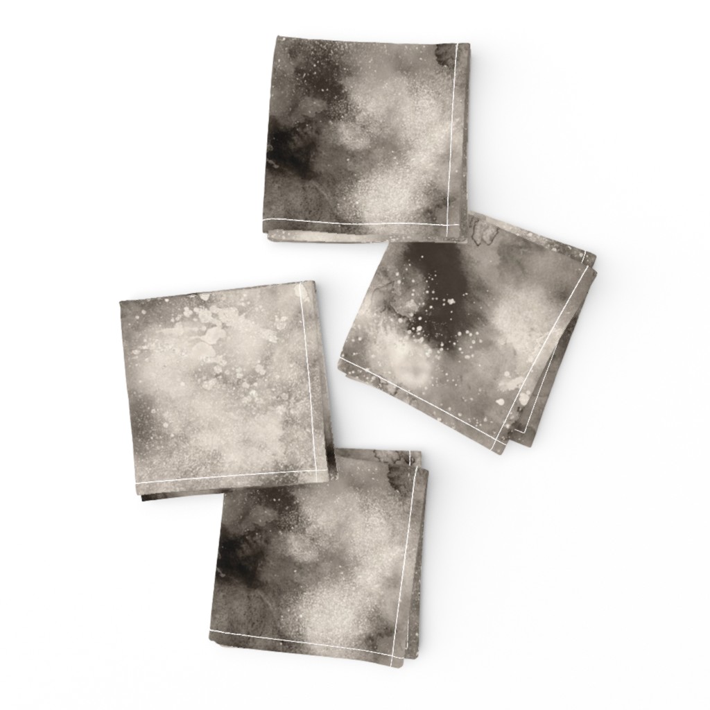 Marble smoky watercolor - Artistic Abstract - Black