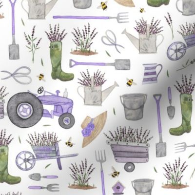 purple Lavender farm tractor 