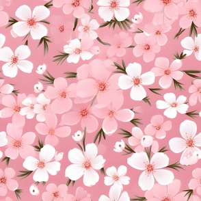 White & Pink Flowers on Pink