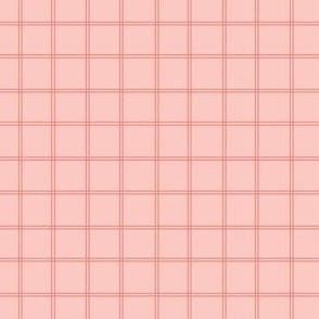 Open Check in Salmon Pink Small 5x5