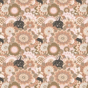 cats garden simple repeat small scale