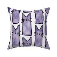 cat - buddy cat grape - watercolor adorable cat - cute cat fabric