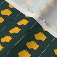 Wisconsin Green And Gold 1.5 Inch Strips