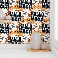 LARGE Scale Pumpkins, Bats and Lettering for Cool Classic Retro Halloween