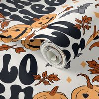 LARGE Scale Pumpkins, Bats and Lettering for Cool Classic Retro Halloween