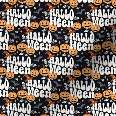 SMALL Scale Pumpkins, Bats and Lettering for Cool Classic Retro Halloween