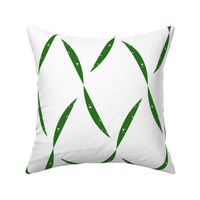 boho trellis green on white / large