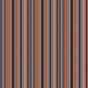 Rustic Autumn stripe with a wee bit of fancy (vertical, small scale)