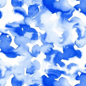 sweet dreams abstract watercolor cobalt blue large scale