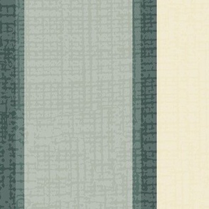 Elegant Stripes (Large) - Medium Green, Deep Green and Cream   (TBS180)