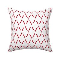 boho trellis red on white / small