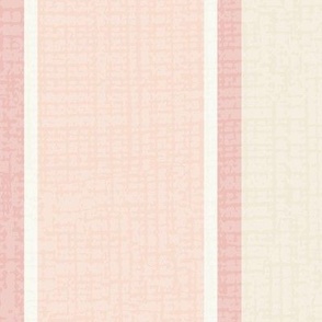 Elegant Stripes (Large) - Sunny Pastel Coral, Salmon and Cream   (TBS180)