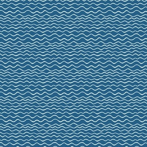 Waves on navy blue - small
