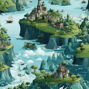 Fantasy Oceanfront Kingdoms