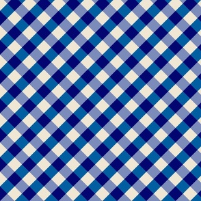 Classic white and blue checkers