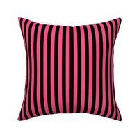 Vertical Stripes Pink and Black Half Inch